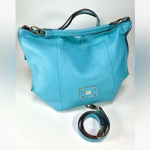 Anya Hindmarch Leather Hobo Shoulder Bag in Blumarine